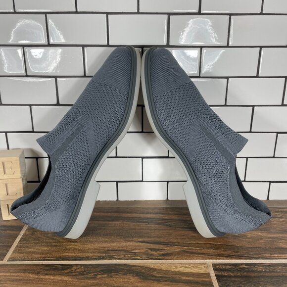 Mark Nason Skechers Monza Mens Size 11.5 Shoes Charcoal Gray Dress Knit Loafers - Picture 6 of 13